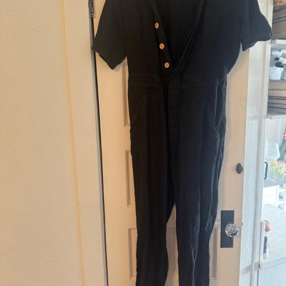 Mate the Label Linen Short Sleeve Jumpsuit - Picture 5 of 6